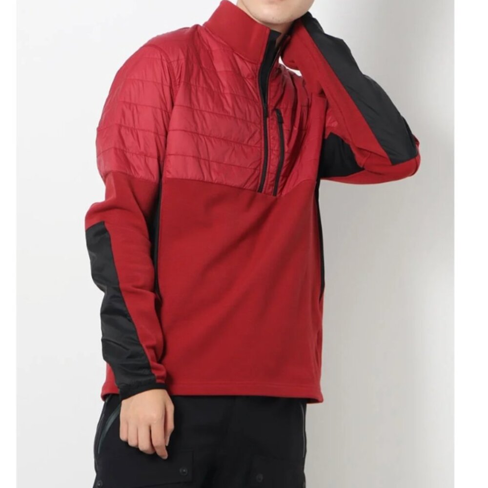 AZTECH MOUNTAIN Luxury Smuggler Tech Wool Fleece Half Zip Pull Over Ski Quilted